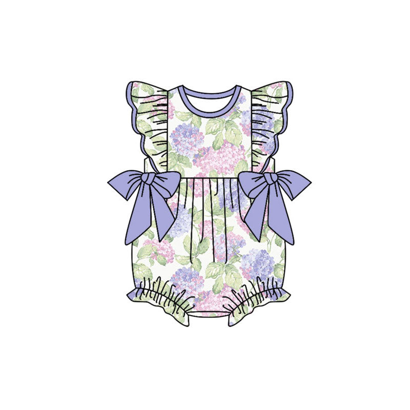 Toddle baby lavender floral romper wholesale factory price