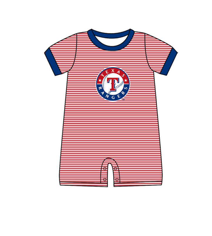 Texas Rangers Team design toddle baby boy summer romper