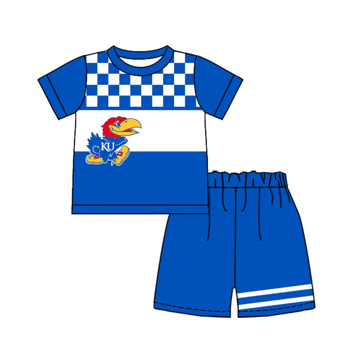 Custom team top matching shorts boy summer outfit