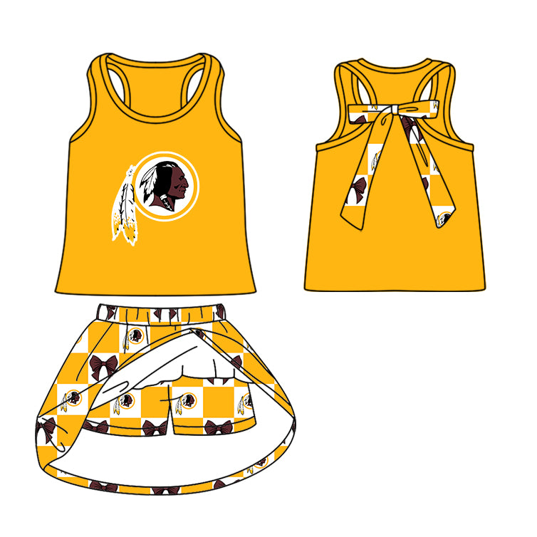 baby girls team cheer skirt outfit add liner shorts