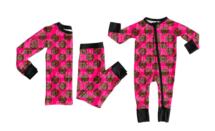 Smile face design baby long sleeve matching clothes whoesale price