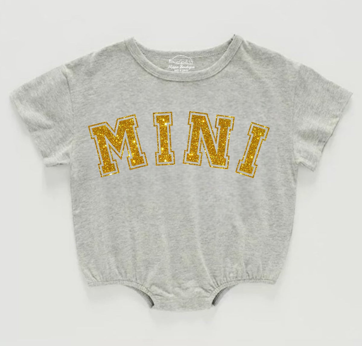 Mini letter kids short sleeve romper