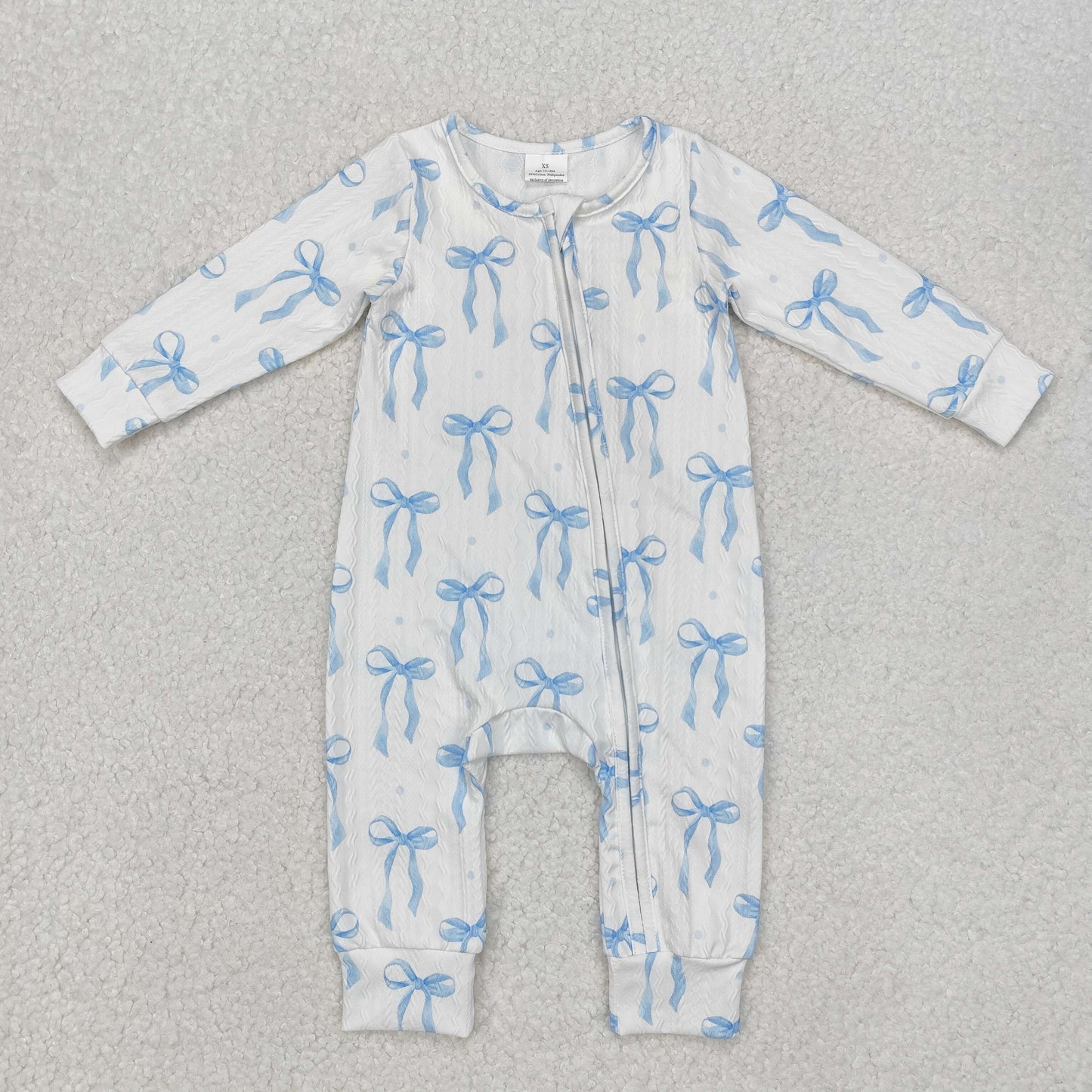 baby girls blue bow matching clothes