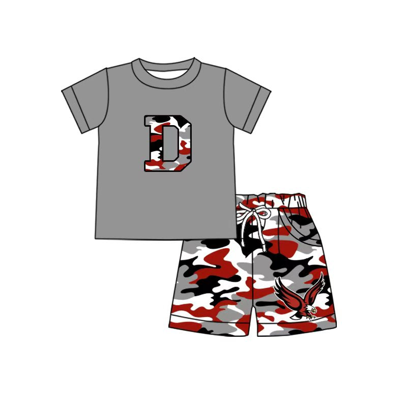 Custom team top matching shorts boys summer outfit
