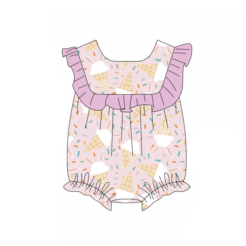 Easter bunny design kids baby holiday romper
