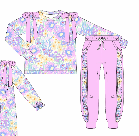 toddle girl floral deisgn outfit