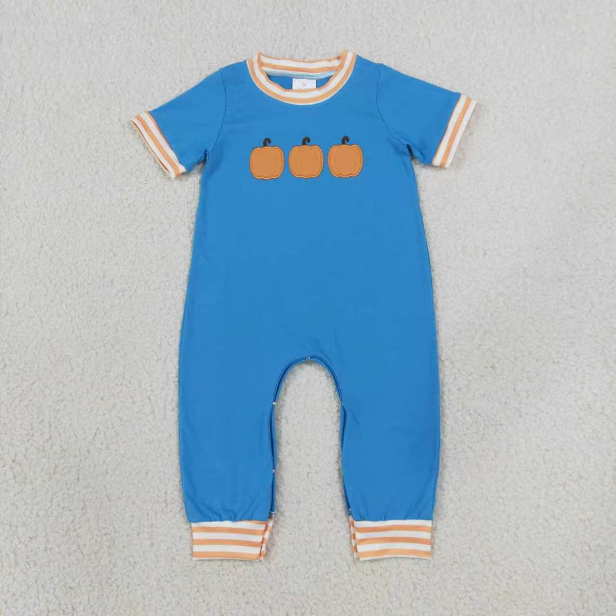 Embroidery pumpkins long sleeve top matching pants sister brother matching outfit