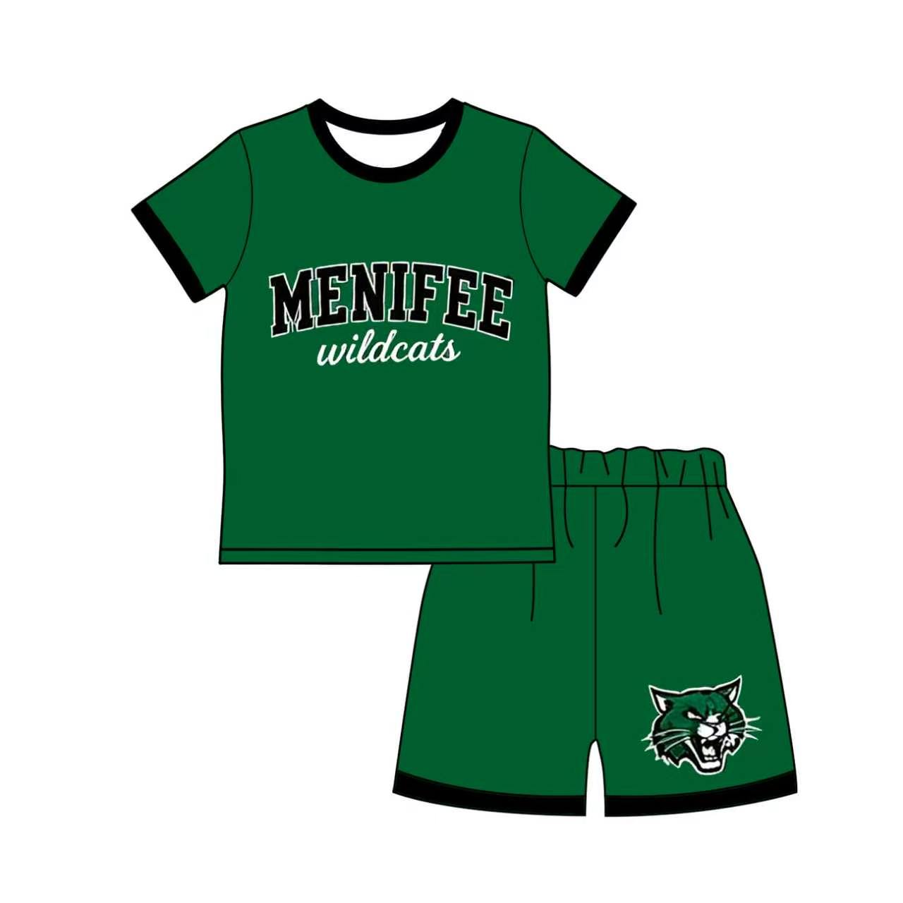 Custom team short sleeve top matching shorts boy summer outfit
