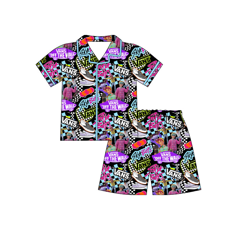 Kpop top matching shorts girls pajama set