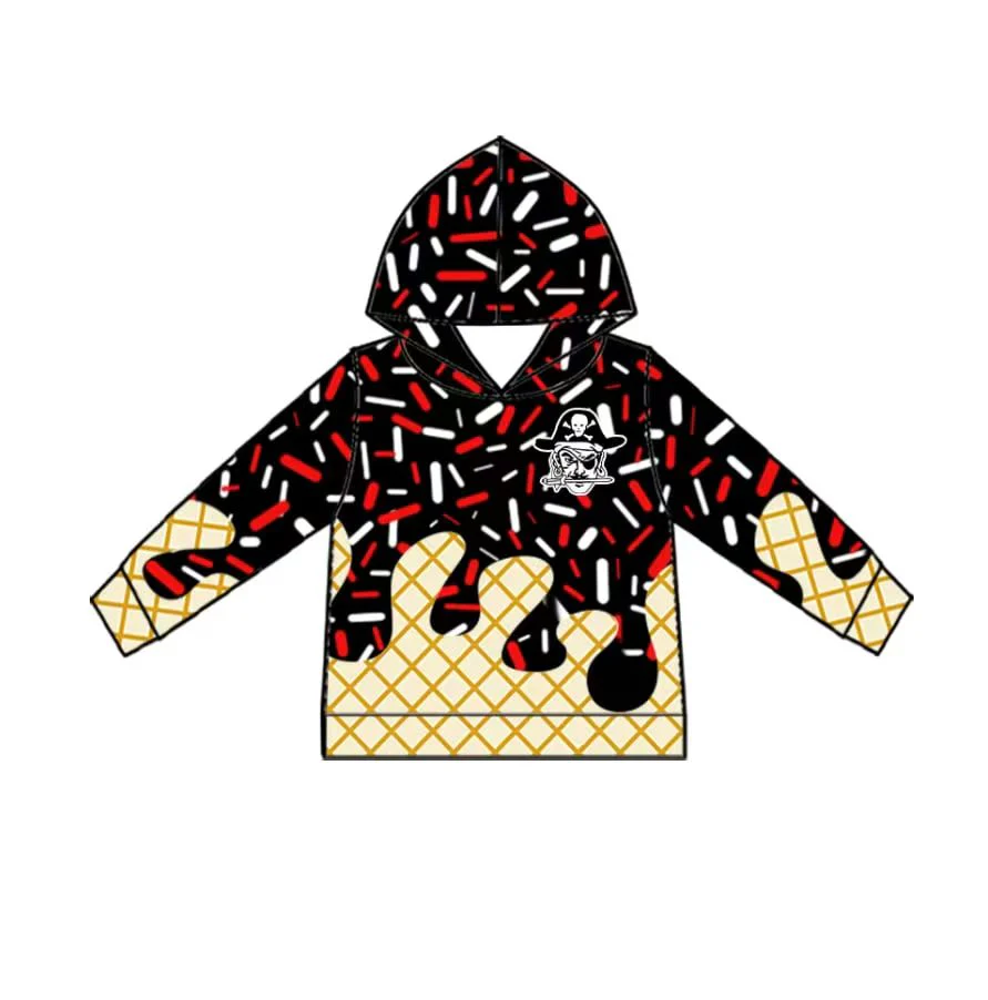 Kids long sleeve team design hoodie top