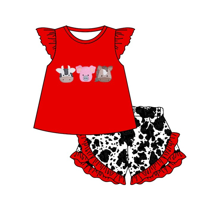baby girl farm cow animal outfit.
