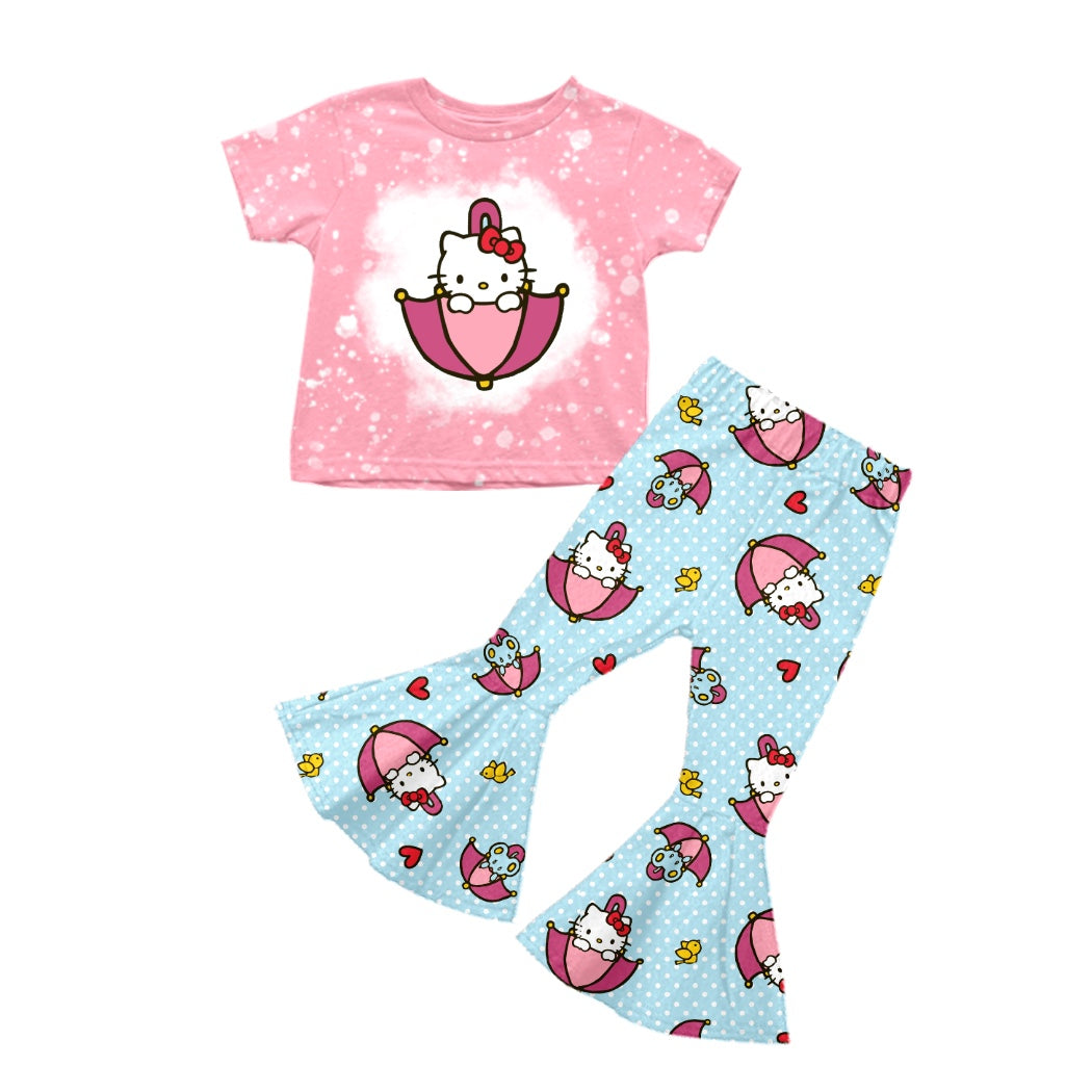 baby girls short sleeve cartoon outfit
