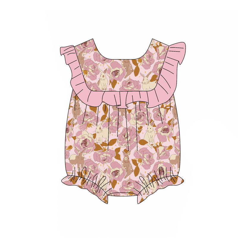 Easter bunny design kids baby holiday romper