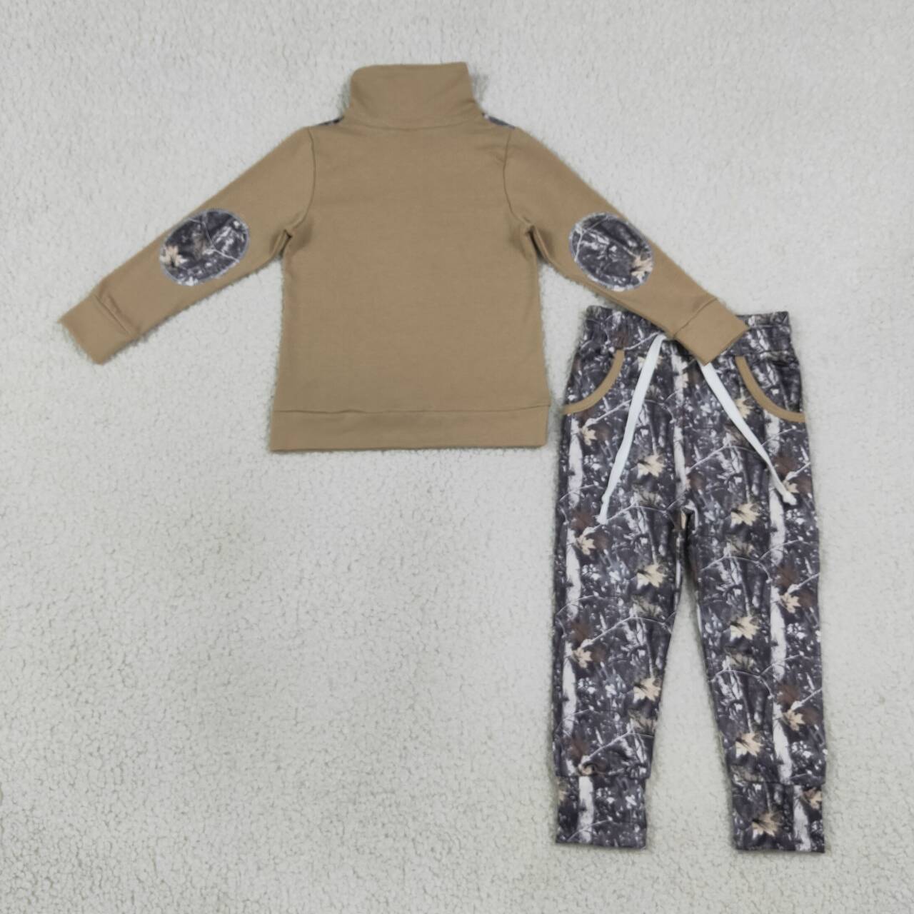 Long sleeve pullover matching pants boy spring fall outfit
