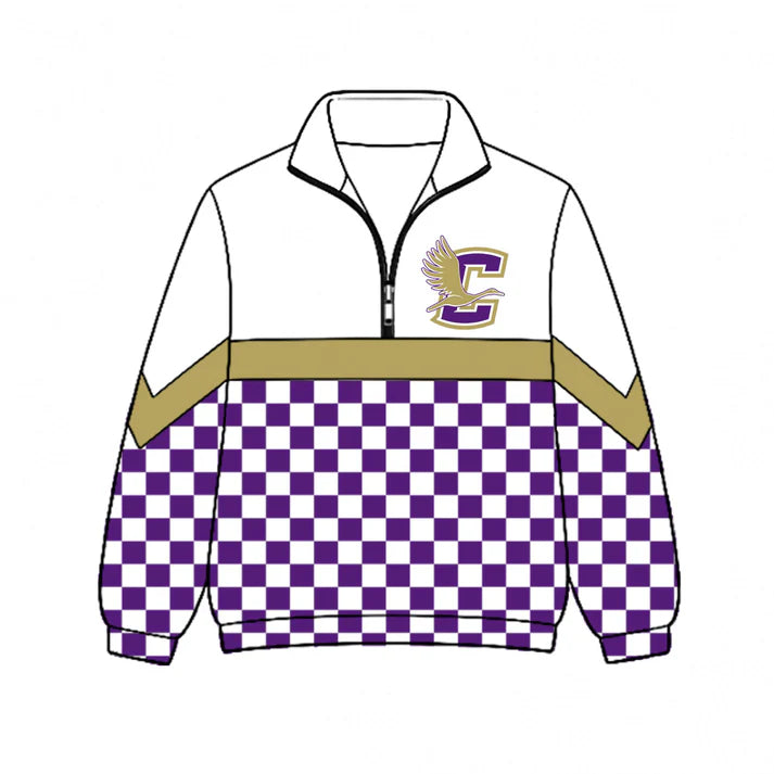 Kids Golden Cranes team style long sleeve pullover top