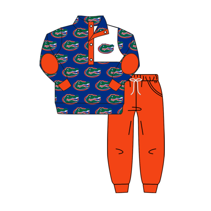 baby boy crocodile team design outfit
