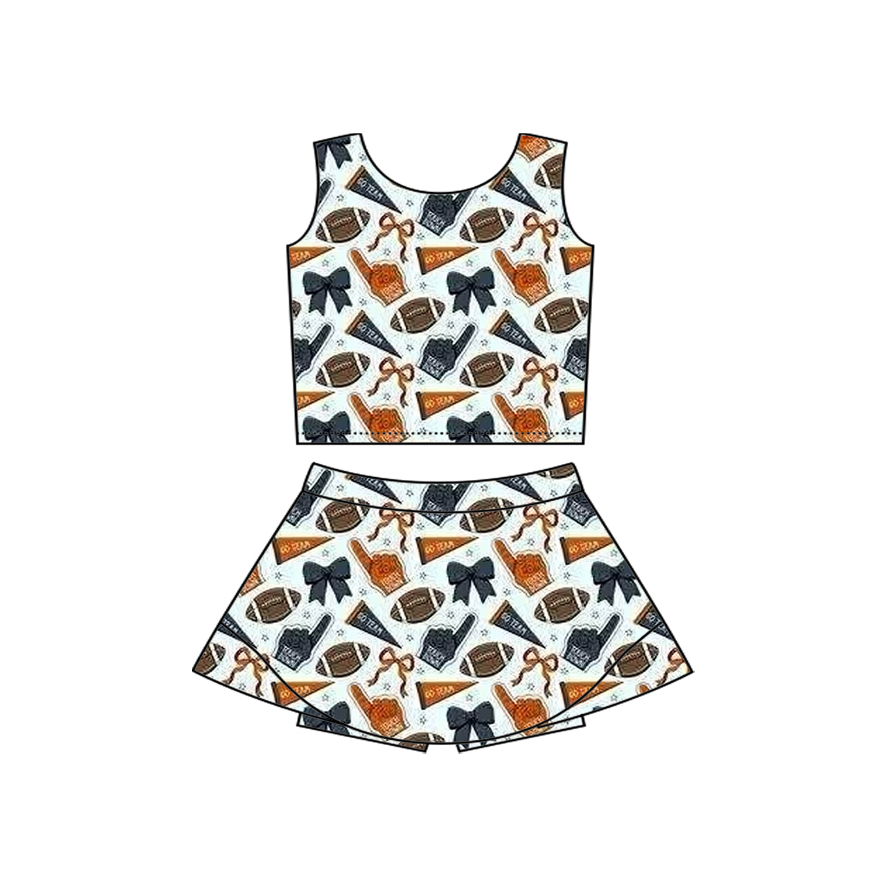 baby girls cheer skirt outfit add liner shorts