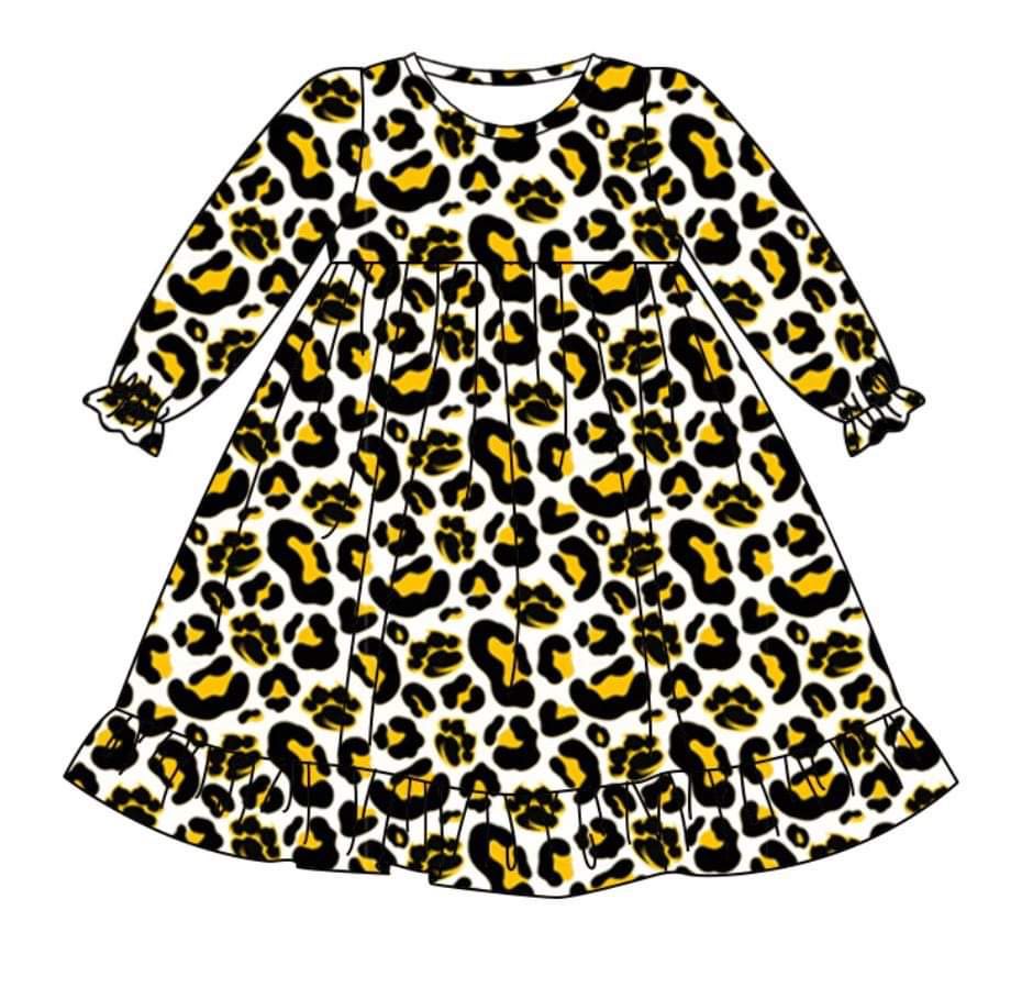 baby girl colleague team cheetah dress