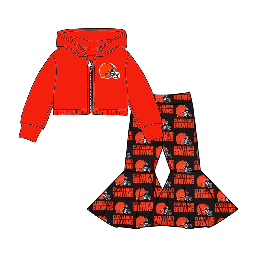 toddle girls cheer team long sleeve shirt pants outfit