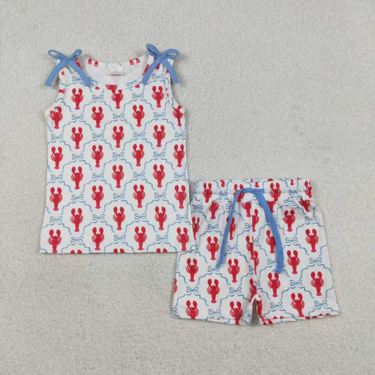 Crawfish design toddle baby girls dress