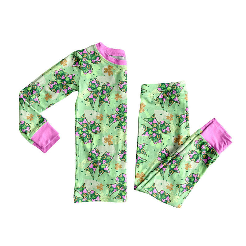 Saint Patrick's Day kids long sleeve pajama set wholesal factory price