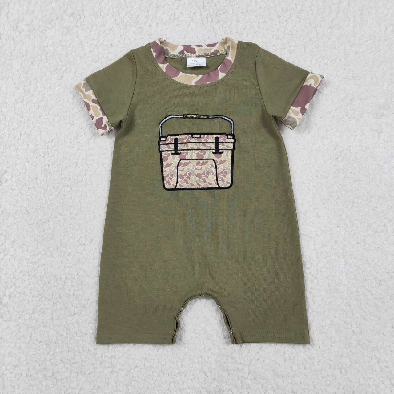 Embroidery Fishing design toddle baby romper