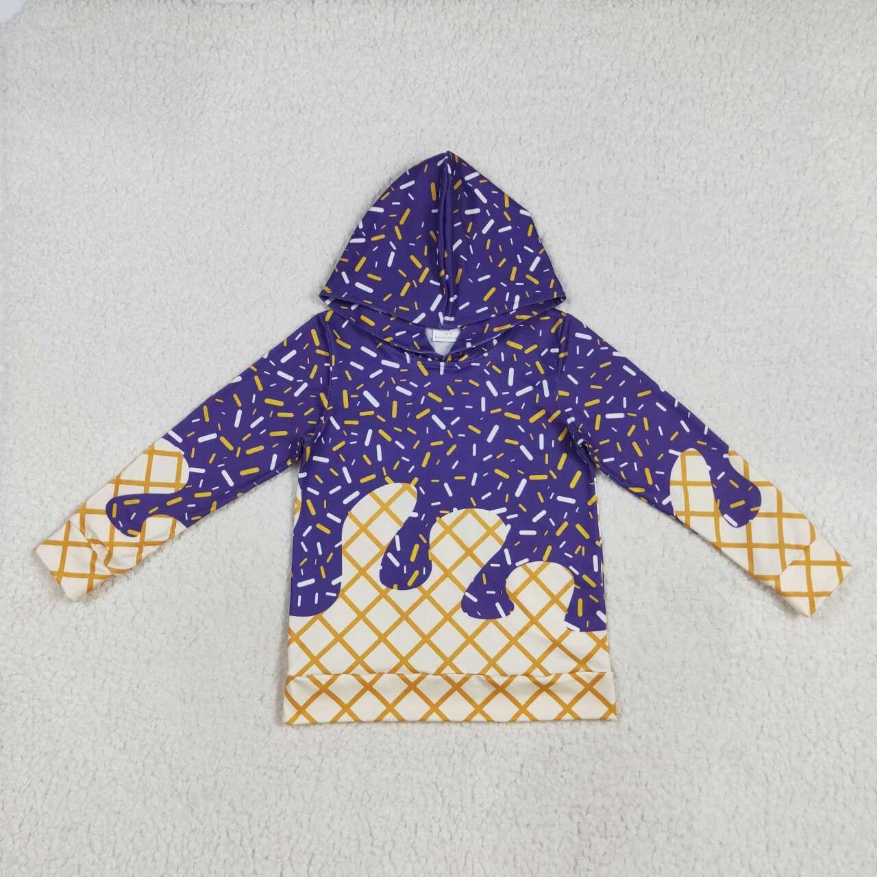 Baby boy long sleeve purple hoodie top