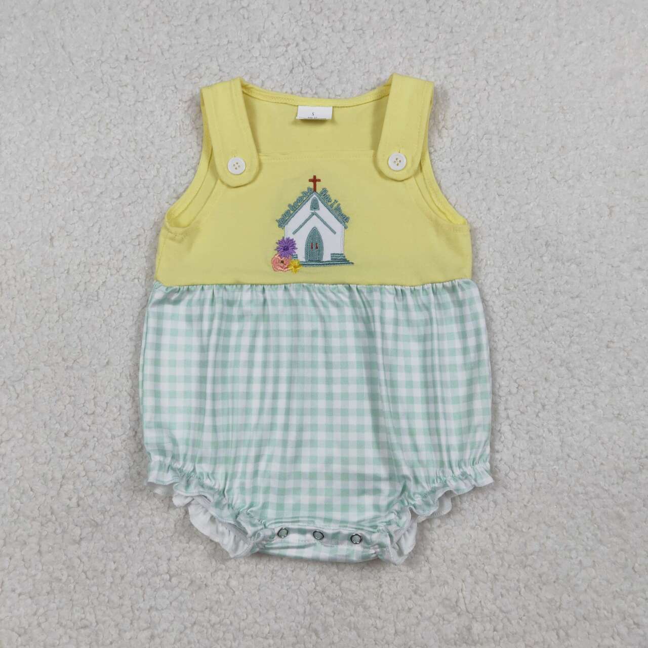 Toddle baby girl jesus embroidery romper