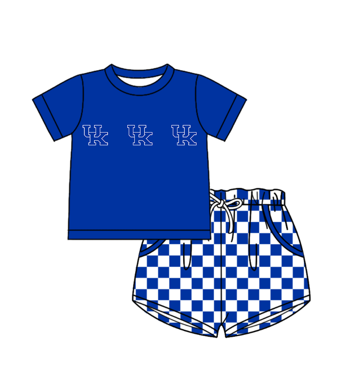 Custom team top matching shorts boy summer outfit