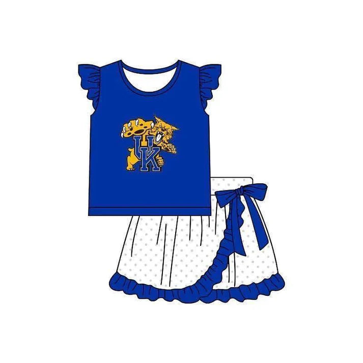 Custom team top matching skorts girl summer outfit