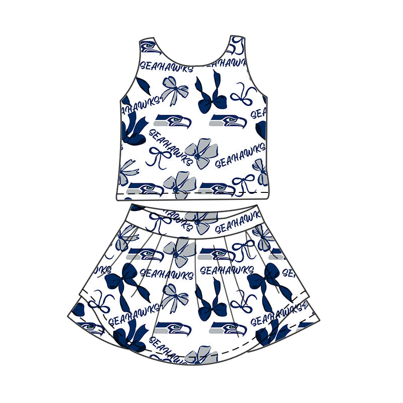 Toddle girls wholesale custom magic design skirt set