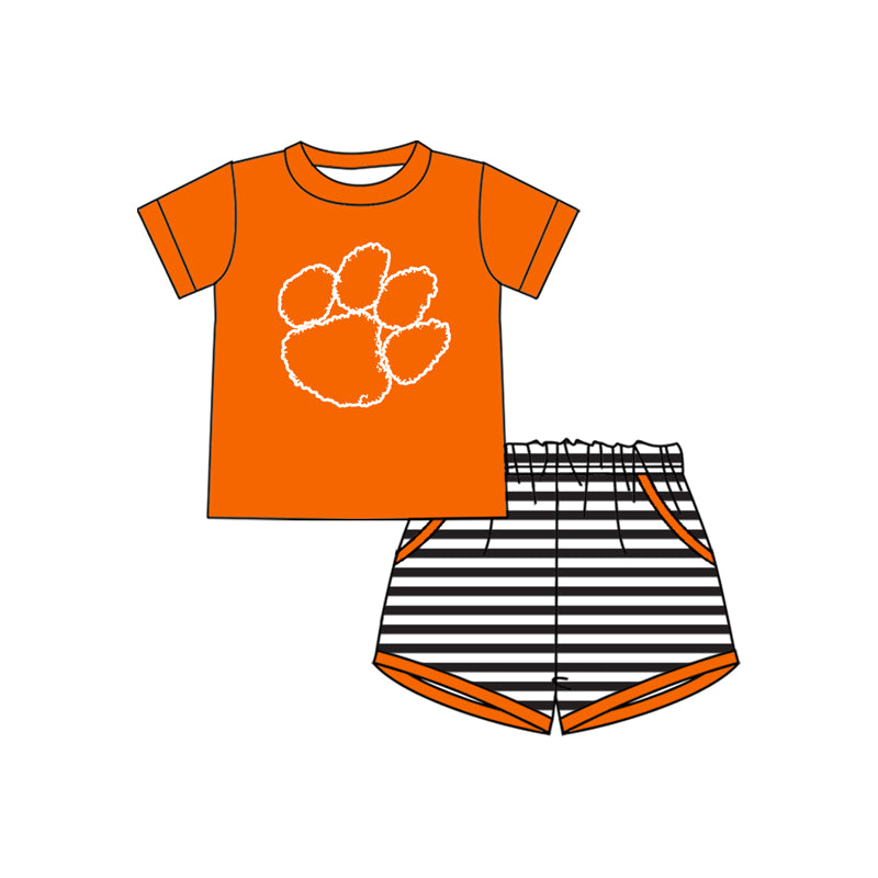Custom uk team top matching shorts boy summer outfit