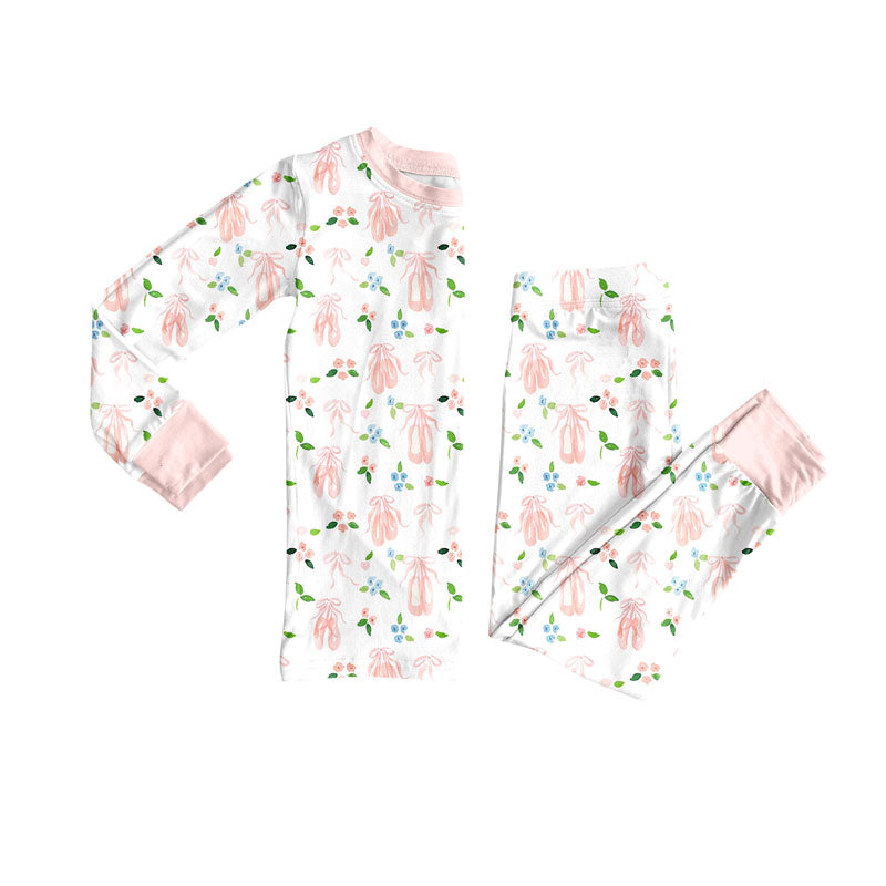 Ballet shoes design kids pajama set wholesal factory price