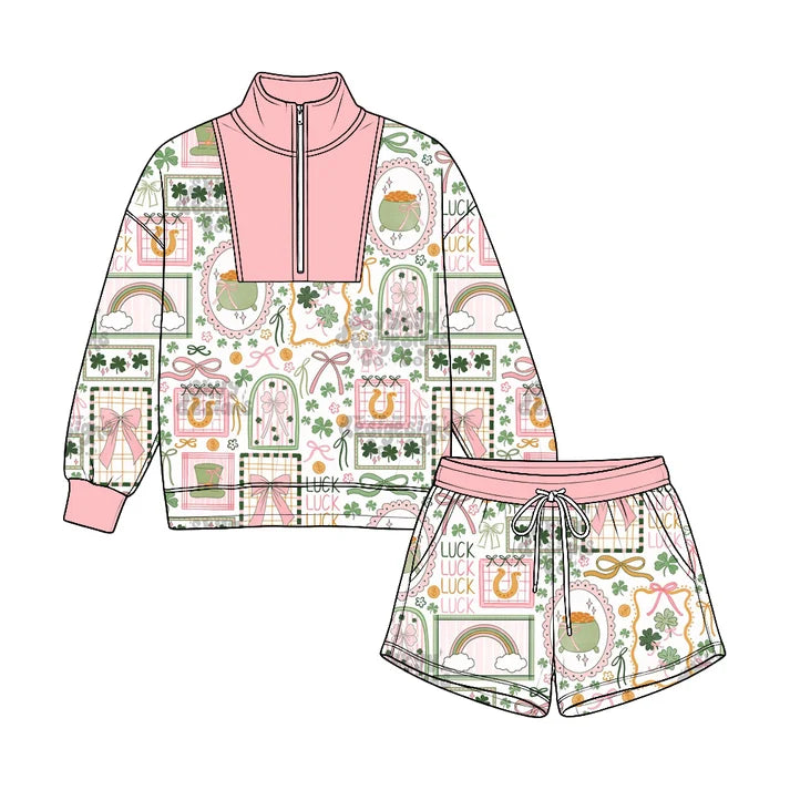 Toddle kids custom Saint Patrick's Day design long sleeve outfit