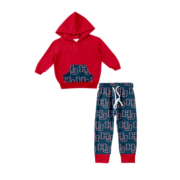 baby boy custom HJ team design hoodie set