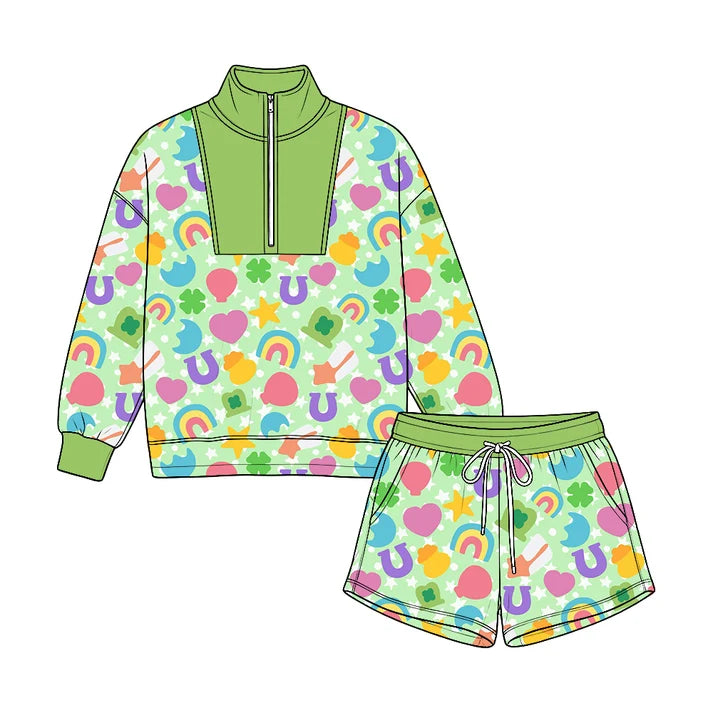 Toddle kids custom Saint Patrick's Day design long sleeve outfit
