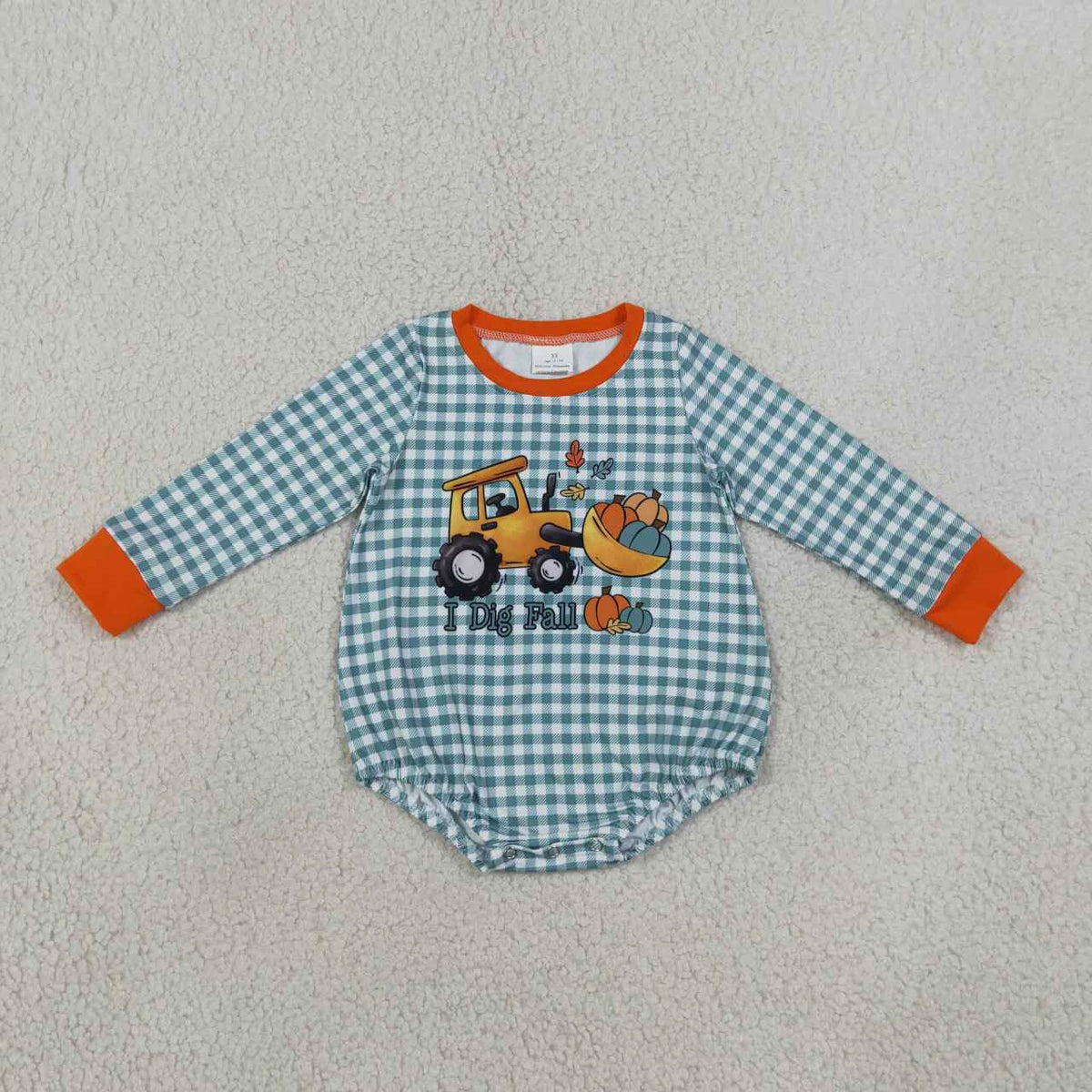 Toddle baby long sleeve fall pumpkin romper