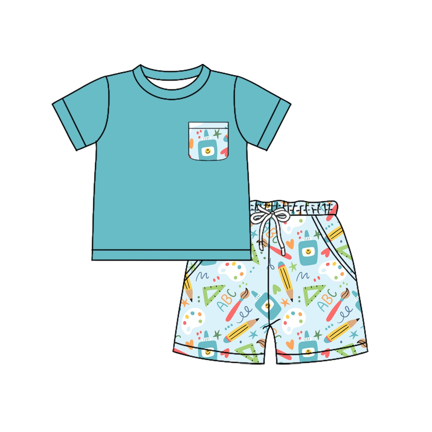 wholesale kids boy back to school outfit