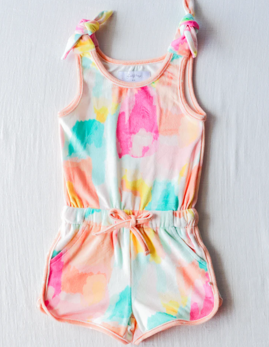 baby girls summer tie dye jumpsuit