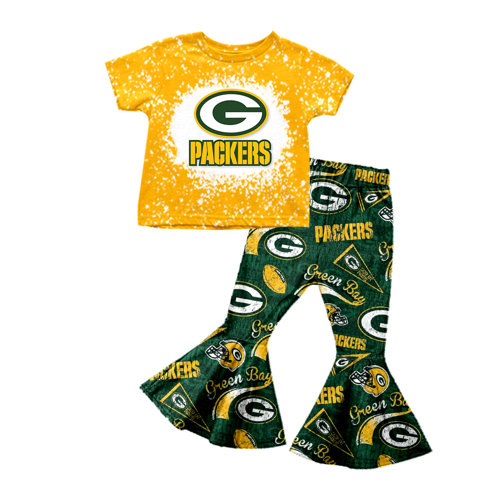 baby girls short sleeve team outfit