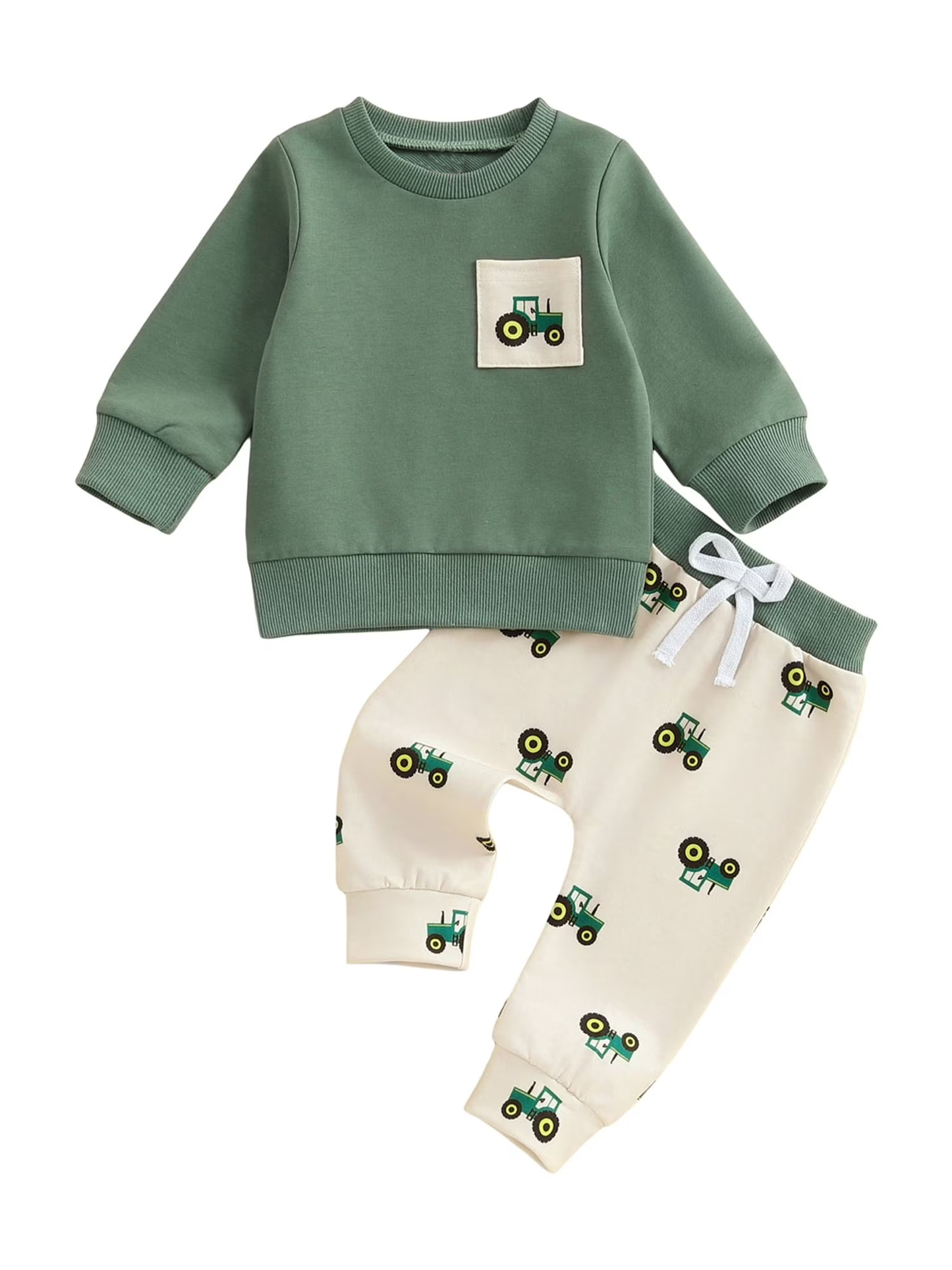 Toddle kids custom farm tractor boy long sleeve clothes wholesale price