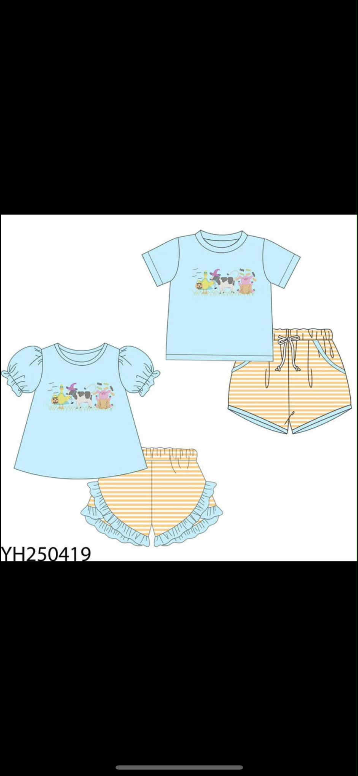 toddle boy farm animal Halloween design outfit