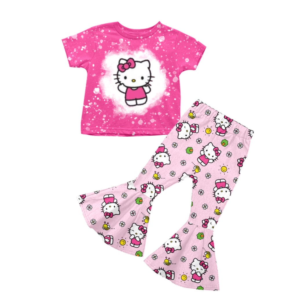 baby girls short sleeve cartoon outfit