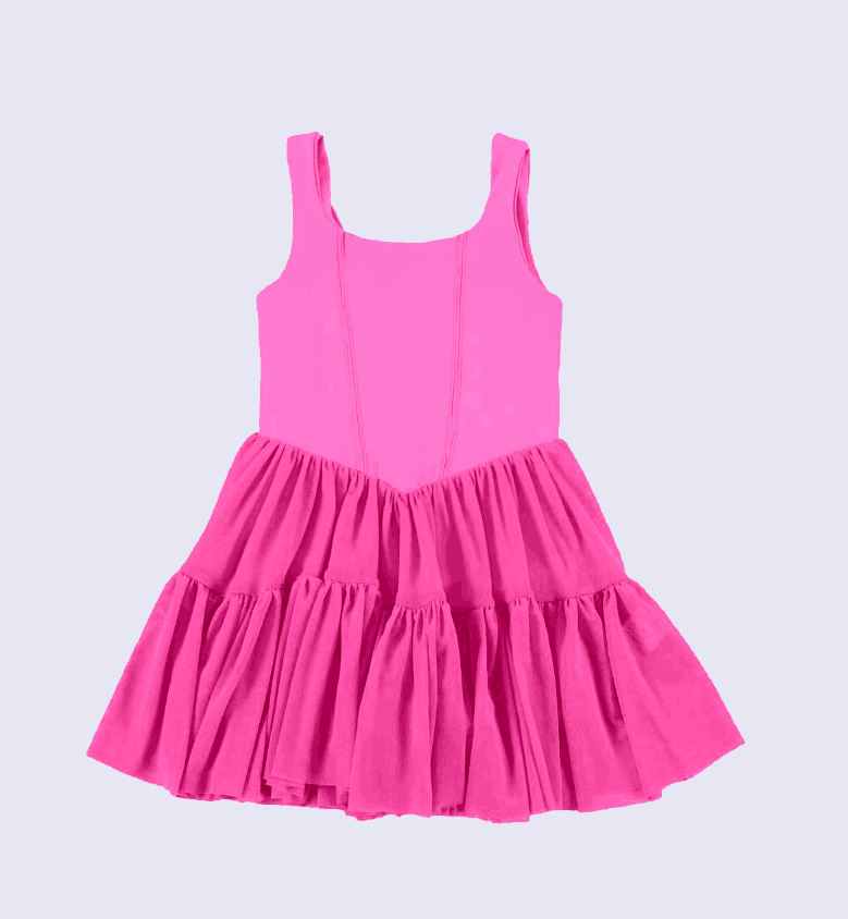 toddle girls hot pink color dress