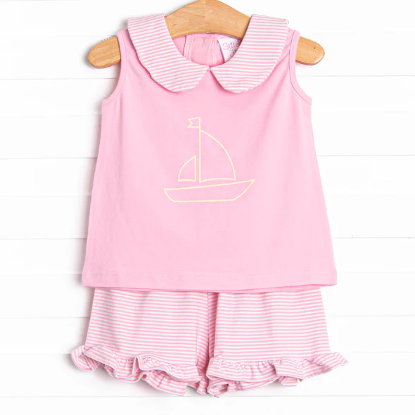 infant baby girls sailboat wholesale boutique outfit