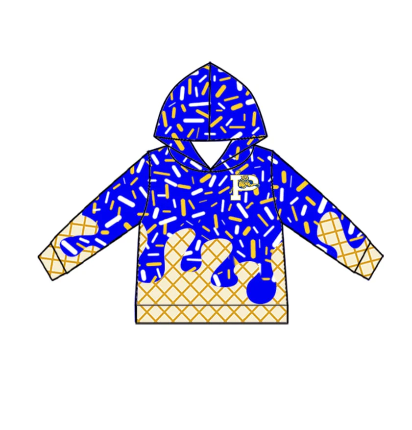 Kids long sleeve team design hoodie top