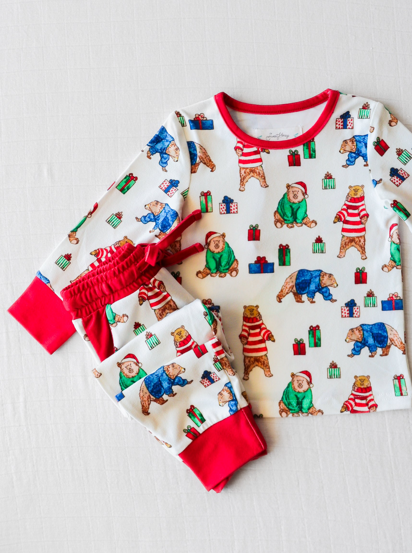 Infant baby girls Christmas design pajama set clothes