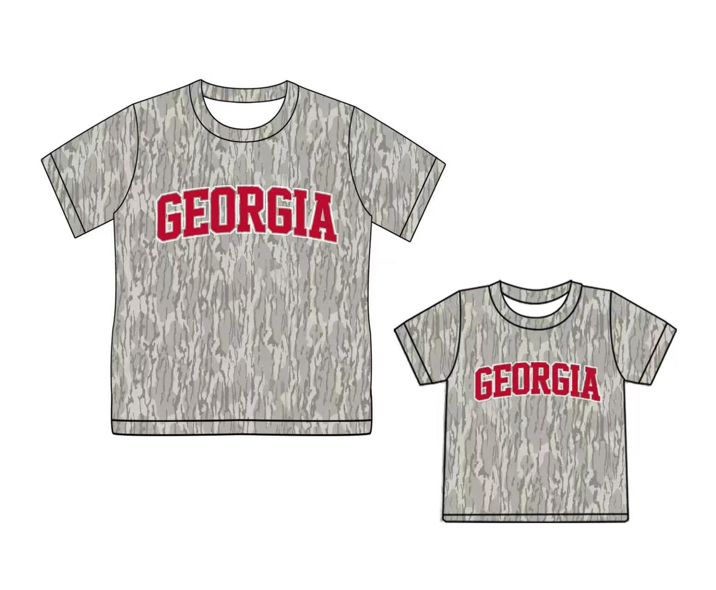 Mommy and Me Georgia team design summer short sleeve top