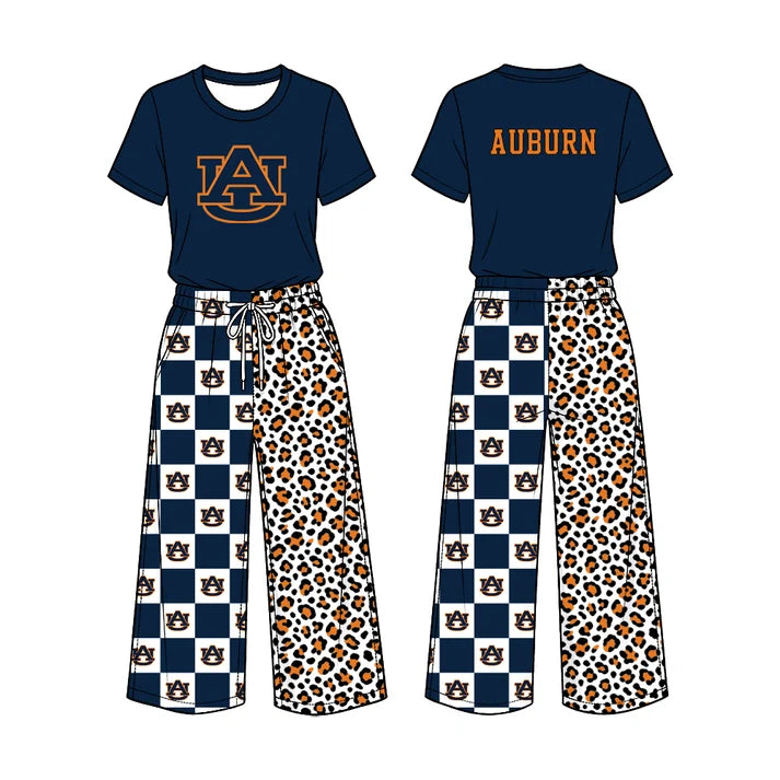 Baby girl custom team cheer design long sleeve top pants set
