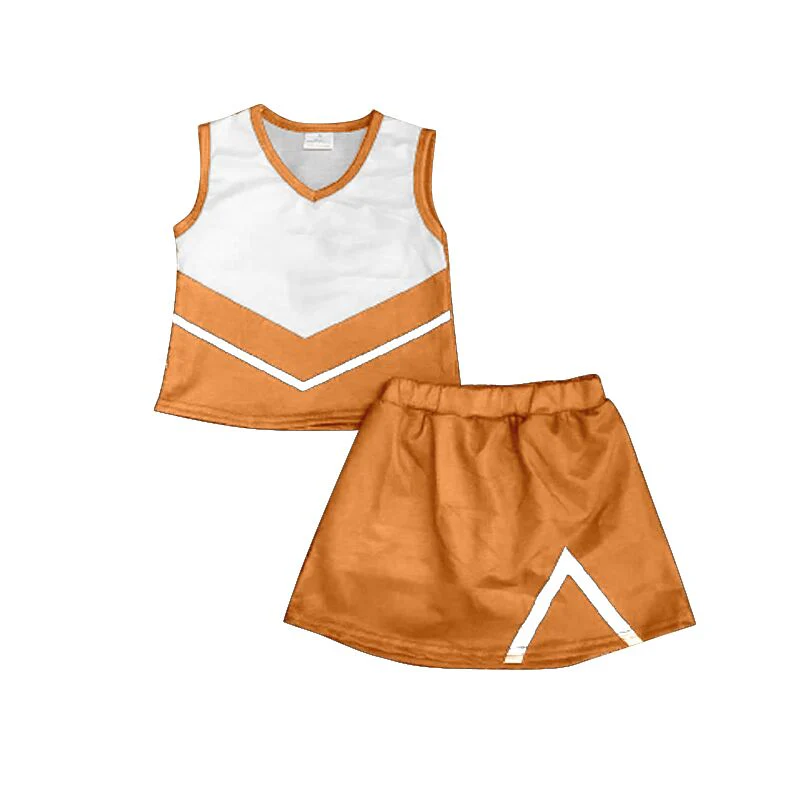 Baby girl short sleeve cheer outfit.